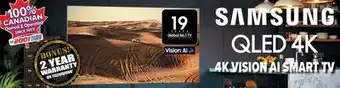 2001 Audio Video QN55Q7F SAMSUNG 55 QLED 4K VISION AI SMART TV offer