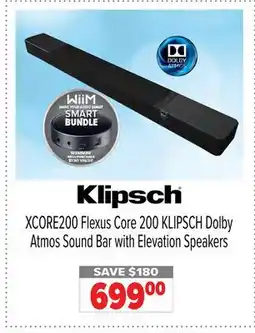 2001 Audio Video Flexus Core 200 KLIPSCH Dolby Atmos Sound Bar with Elevation Speakers offer