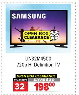 2001 Audio Video UN32M4500 SAMSUNG 32 720p Hi-Definition TV offer