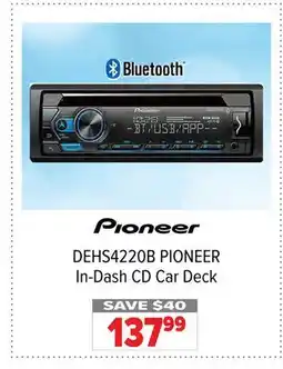 2001 Audio Video DEHS4220B PIONEER In-Dash CD Car Deck offer