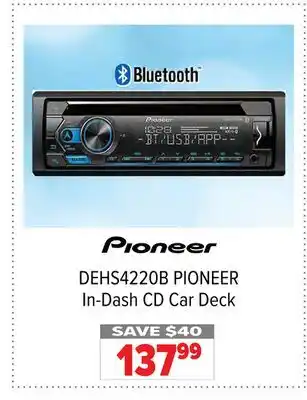 2001 Audio Video DEHS4220B PIONEER In-Dash CD Car Deck offer