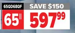 2001 Audio Video HISENSE 65 QLED 4K UHD HDR TV offer