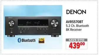 2001 Audio Video AVRS570BT 5.2 Ch. Bluetooth 8K Receiver offer