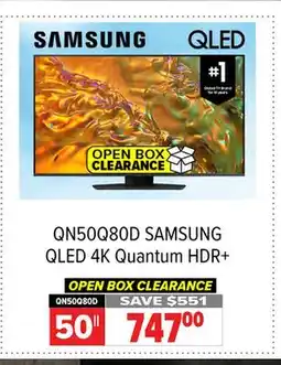 2001 Audio Video QN50Q80D SAMSUNG 50 QLED 4K Quantum HDR+ offer