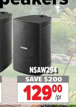2001 Audio Video NSAW294 YAMAHA INDOOR/OUTDOOR Speakers offer