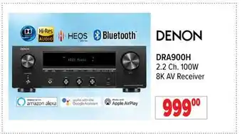 2001 Audio Video DRA900H 2.2 Ch. 100W 8K AV Receiver offer