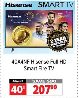 2001 Audio Video 40A4NF Hisense 40 Full HD Smart Fire TV offer