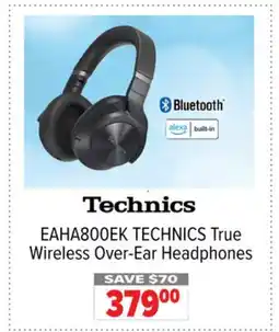 2001 Audio Video EAHA800EK TECHNICS True Wireless Over-Ear Headphones offer