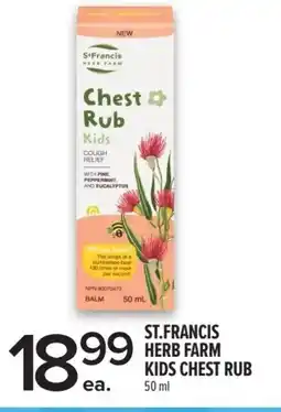 Metro St. Francis herb farm kids chest rub offer