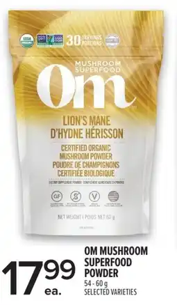 Metro Om mushroom superfood powder offer