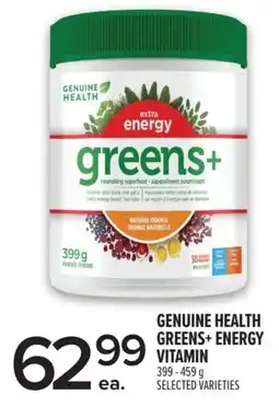 Metro Genuine health greens+ energy vitamin offer