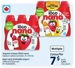 Walmart iögo nanö drinkable yogurt offer