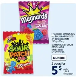 Walmart Maynards or sour patch kids offer