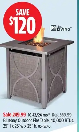 Canadian Tire LIVING Bluebay Outdoor Fire Table offer