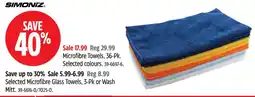 Canadian Tire SIMONIZ microfibre towels offer