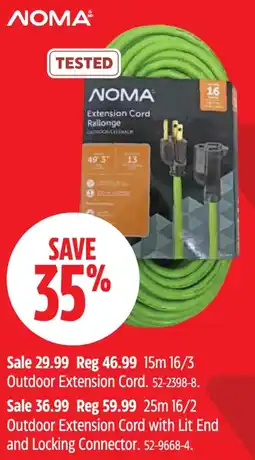 Canadian Tire Noma outdoor extension cord offer