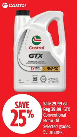 Canadian Tire Castrol GTX Conventional Motor Oil offer