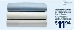 Walmart Mainstays open stock flat or fitted sheets offer