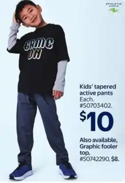 Walmart Kids' tapered active pants offer