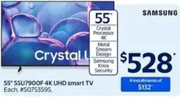 Walmart Samsung 55" 55U7900F 4K UHD Smart TV offer