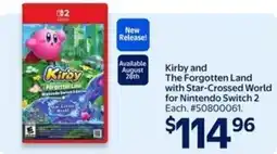 Walmart Kirby and The Forgotten Land with Star-Crossed World for Nintendo Switch 2 offer