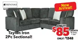 Surplus Furniture Taylon Iron 2Pc Sectional offer