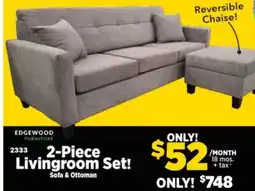 Surplus Furniture Grey 2PC Sofectional offer