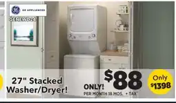 Surplus Furniture GE 27 Stacked Washer & Dryer offer