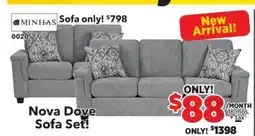 Surplus Furniture Nova Dove Sofa/Loveseat Set offer