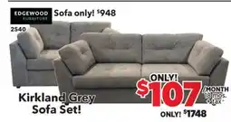 Surplus Furniture Kirkland Grey Sofa/Loveseat Set offer