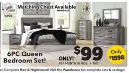 Surplus Furniture Bronyan Gray Dresser/Mirror/Queen Bed /NS offer