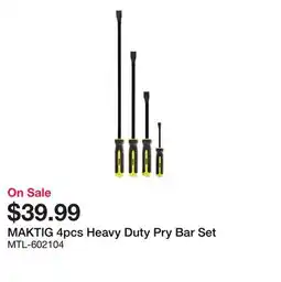 Bumper to Bumper 4pcs Heavy Duty Pry Bar Set offer