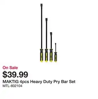 Bumper to Bumper 4pcs Heavy Duty Pry Bar Set offer