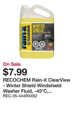 Bumper to Bumper Rain-X ClearView - Winter Shield Windshield Washer Fluid, -45°C, 3.78-L offer
