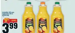 Marché Adonis Irrésistible 100% pure orange juice with or without pulp offer