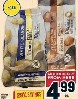 Marché Adonis white or yellow potatoes offer