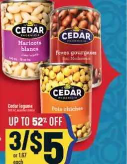 Marché Adonis Cedar legume offer