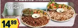 Marché Adonis Adonis chicken or beef shawarma plate served with rice or garlic potatoes, salad and sauce offer