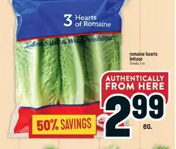 Marché Adonis Romaine hearts lettuce offer