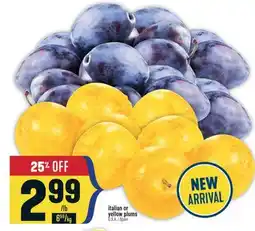Marché Adonis Italian or yellow plums offer