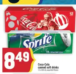 Marché Adonis Coca-Cola canned soft drinks offer