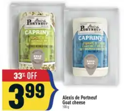 Marché Adonis Alexis de Portneuf Goat cheese offer