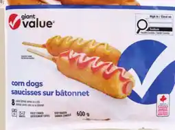 Giant Tiger Giant Value corn dogs offer