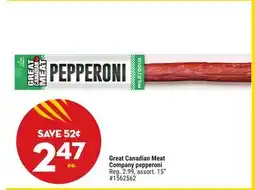 Giant Tiger Great Canadian Meat Company pepperoni offer