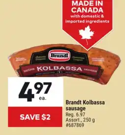 Giant Tiger Brandt Kolbassa sausage offer