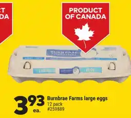 Giant Tiger Burnbrae Farms large eggs offer