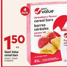 Giant Tiger Giant Value cereal bars offer