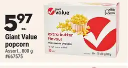 Giant Tiger Giant Value popcorn offer