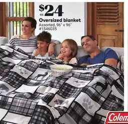 Giant Tiger Oversized blanket offer