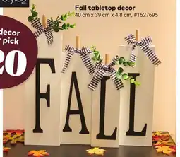 Giant Tiger Fall tabletop decor offer